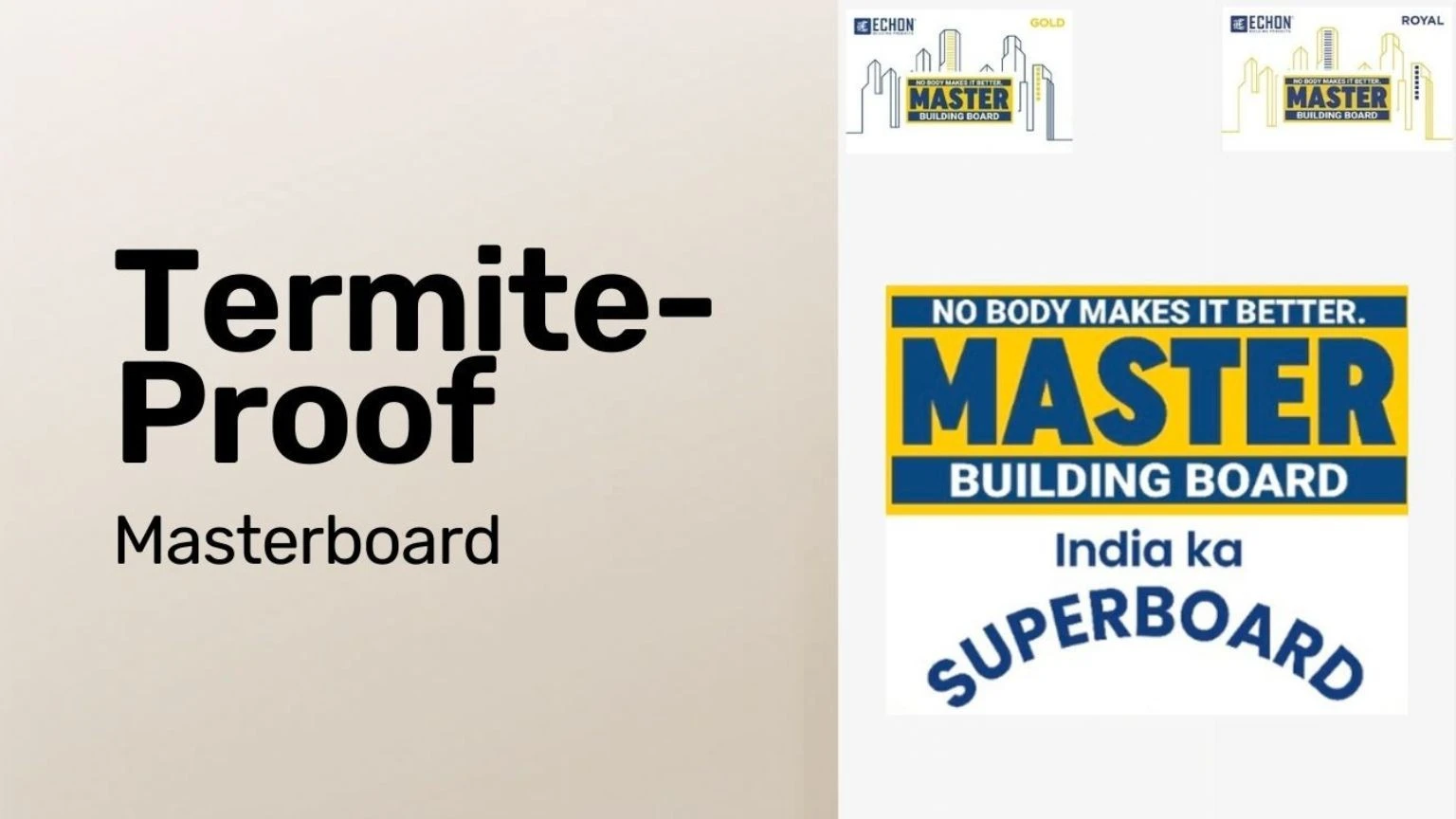 Termite-Proof MasterBoard for Long-Term Projects
